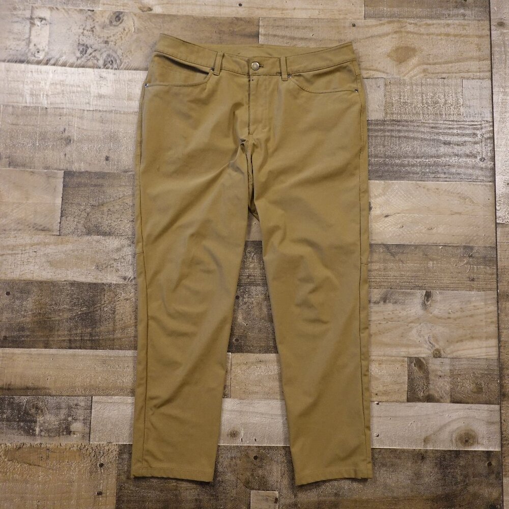 Lululemon ABC Pant Slim‎ Men’s 33x30 Artifact Brown Stretch Tech